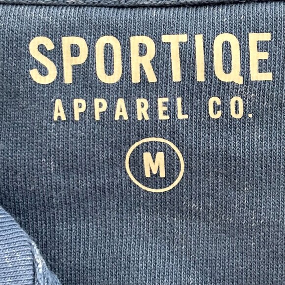 Sportiqe Apparel Co - 1/4 Zip Pullover w/Bitten Apple Applique - Blue - Size M - Picture 9 of 11